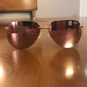 Quay rose gold frame sunglasses